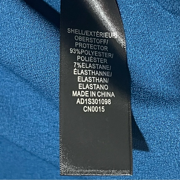 Adrianna Papell Womens Blouse Dark Blue Teal Work Top Like New Large - Picture 6 of 7